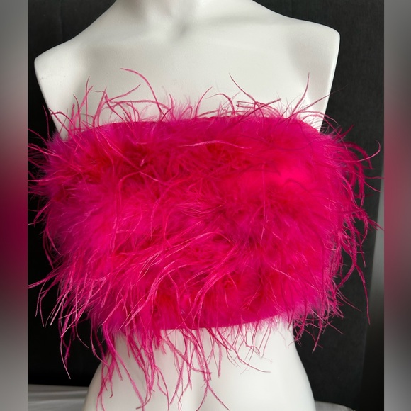 Altar’d State - Feather Strapless Top - Picture 1 of 3